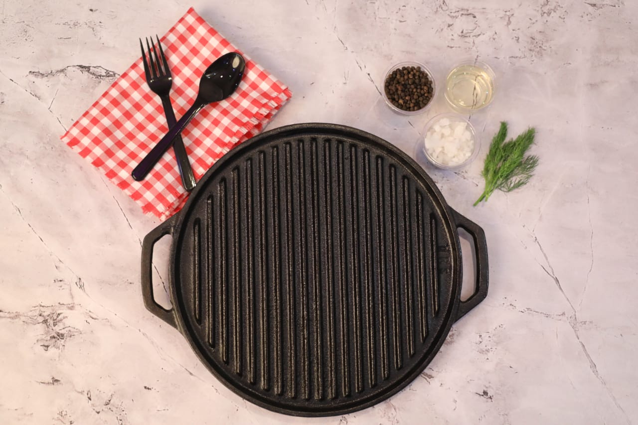 Cast Iron Grill Pan - 30cm (double sided)