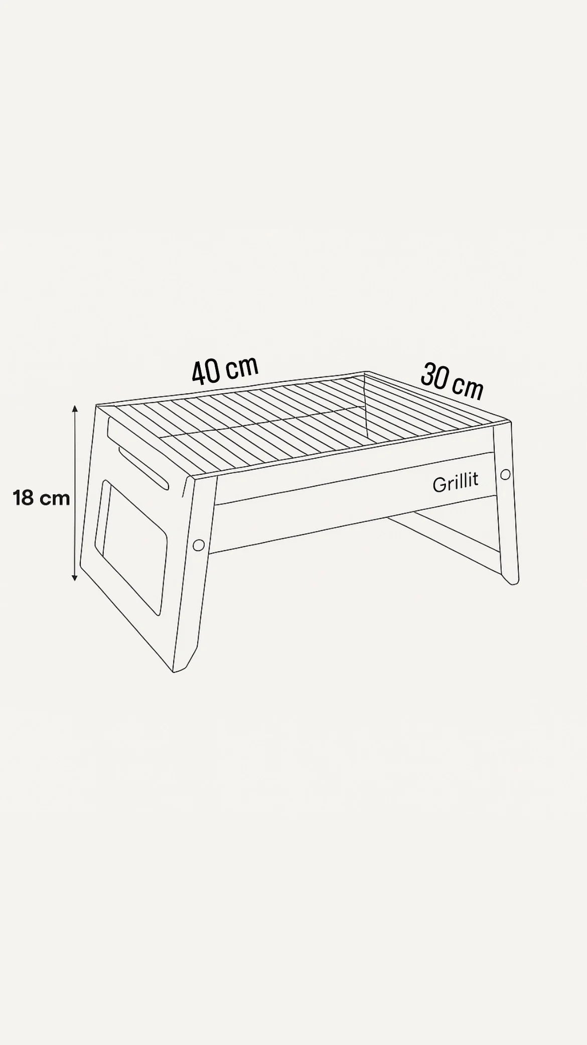 Slim BBQ Foldable grill - Made by Grillit